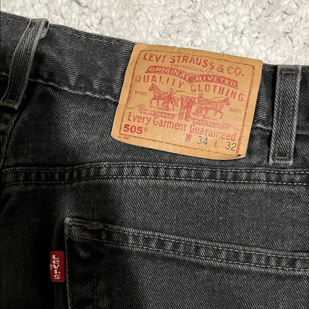 Vintage 505 Mens Levis charcoal - Picture 4 of 6